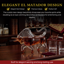 Charging Bull Heads Forward Animal Liquor Decanter