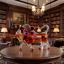 Charging Bull Heads Forward Animal Liquor Decanter