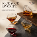 Set of 4 Diamond Whiskey & Wine Glasses 10oz