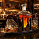 Diamond Whiskey Decanter - 2 Diamond Glasses (750 ML DECANTER)