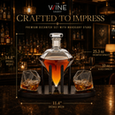 Diamond Whiskey Decanter - 2 Diamond Glasses (750 ML DECANTER)