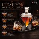 Diamond Whiskey Decanter - 2 Diamond Glasses (750 ML DECANTER)