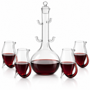Crystal Port and Dessert Wine Sippers & Decanter - Set of 4