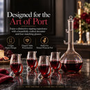 Crystal Port and Dessert Wine Sippers & Decanter - Set of 4
