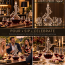 Crystal Port and Dessert Wine Sippers & Decanter - Set of 4