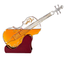 Glass Violin Decanter, Mahogany Base - 1000 ML by The Wine Savant