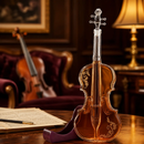 Glass Violin Decanter, Mahogany Base - 1000 ML by The Wine Savant