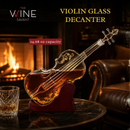 Glass Violin Decanter, Mahogany Base - 1000 ML by The Wine Savant