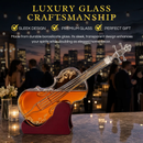 Glass Violin Decanter, Mahogany Base - 1000 ML by The Wine Savant
