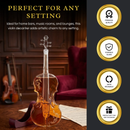 Glass Violin Decanter, Mahogany Base - 1000 ML by The Wine Savant