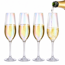 Iridescent Champagne Glasses Premium Barware Gift Elegant Drinkware Collection