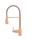 Copper Pre-Rinse Spring Kitchen Faucet, Single Level Solid Brass Kitchen Sink Faucets with Pull Down Sprayer - AK96518A-C