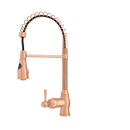 Copper Pre-Rinse Spring Kitchen Faucet, Single Level Solid Brass Kitchen Sink Faucets with Pull Down Sprayer - AK96518A-C