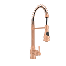 Copper Pre-Rinse Spring Kitchen Faucet, Single Level Solid Brass Kitchen Sink Faucets with Pull Down Sprayer - AK96518A-C