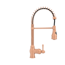 Copper Pre-Rinse Spring Kitchen Faucet, Single Level Solid Brass Kitchen Sink Faucets with Pull Down Sprayer - AK96518A-C