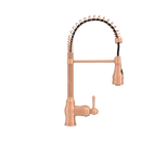Copper Pre-Rinse Spring Kitchen Faucet, Single Level Solid Brass Kitchen Sink Faucets with Pull Down Sprayer - AK96518A-C
