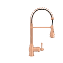 Copper Pre-Rinse Spring Kitchen Faucet, Single Level Solid Brass Kitchen Sink Faucets with Pull Down Sprayer - AK96518A-C