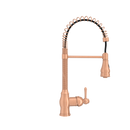 Copper Pre-Rinse Spring Kitchen Faucet, Single Level Solid Brass Kitchen Sink Faucets with Pull Down Sprayer - AK96518A-C