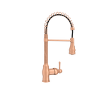 Copper Pre-Rinse Spring Kitchen Faucet, Single Level Solid Brass Kitchen Sink Faucets with Pull Down Sprayer - AK96518A-C