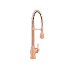 Copper Pre-Rinse Spring Kitchen Faucet, Single Level Solid Brass Kitchen Sink Faucets with Pull Down Sprayer - AK96518A-C