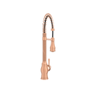 Copper Pre-Rinse Spring Kitchen Faucet, Single Level Solid Brass Kitchen Sink Faucets with Pull Down Sprayer - AK96518A-C