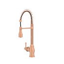 Copper Pre-Rinse Spring Kitchen Faucet, Single Level Solid Brass Kitchen Sink Faucets with Pull Down Sprayer - AK96518A-C