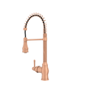 Copper Pre-Rinse Spring Kitchen Faucet, Single Level Solid Brass Kitchen Sink Faucets with Pull Down Sprayer - AK96518A-C