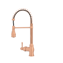 Copper Pre-Rinse Spring Kitchen Faucet, Single Level Solid Brass Kitchen Sink Faucets with Pull Down Sprayer - AK96518A-C