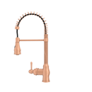 Copper Pre-Rinse Spring Kitchen Faucet, Single Level Solid Brass Kitchen Sink Faucets with Pull Down Sprayer - AK96518A-C