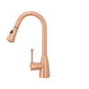 Copper Pull Out Kitchen Faucet, Single Level Solid Brass Kitchen Sink Faucets with Pull Down Sprayer - AK96455C
