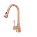 Copper Pull Out Kitchen Faucet, Single Level Solid Brass Kitchen Sink Faucets with Pull Down Sprayer - AK96455C