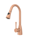 Copper Pull Out Kitchen Faucet, Single Level Solid Brass Kitchen Sink Faucets with Pull Down Sprayer - AK96455C