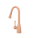 Copper Kitchen Faucet with Soap Dispenser, Single Handle Solid Brass High Arc Pull Down Sprayer Head Kitchen Sink Faucets with Deck Plate