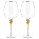 Large Diamond Wine Glasses - 15 Ounce (2, Clear) by The Wine Savant