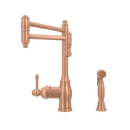 One-Handle Copper Pot Filler Kitchen Faucet with Side Sprayer - AK96918P2