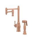 One-Handle Copper Pot Filler Kitchen Faucet with Side Sprayer - AK96918P2