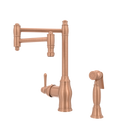 One-Handle Copper Pot Filler Kitchen Faucet with Side Sprayer - AK96918P2