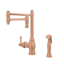 One-Handle Copper Pot Filler Kitchen Faucet with Side Sprayer - AK96918P2