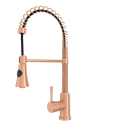 Copper Pre-Rinse Spring Kitchen Faucet, Single Level Solid Brass Kitchen Sink Faucets with Pull Down Sprayer - AK96565C