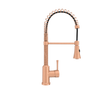 Copper Pre-Rinse Spring Kitchen Faucet, Single Level Solid Brass Kitchen Sink Faucets with Pull Down Sprayer - AK96565C
