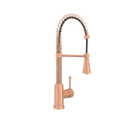 Copper Pre-Rinse Spring Kitchen Faucet, Single Level Solid Brass Kitchen Sink Faucets with Pull Down Sprayer - AK96565C