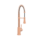 Copper Pre-Rinse Spring Kitchen Faucet, Single Level Solid Brass Kitchen Sink Faucets with Pull Down Sprayer - AK96565C