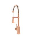Copper Pre-Rinse Spring Kitchen Faucet, Single Level Solid Brass Kitchen Sink Faucets with Pull Down Sprayer - AK96565C