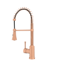 Copper Pre-Rinse Spring Kitchen Faucet, Single Level Solid Brass Kitchen Sink Faucets with Pull Down Sprayer - AK96565C