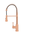 Copper Pre-Rinse Spring Kitchen Faucet, Single Level Solid Brass Kitchen Sink Faucets with Pull Down Sprayer - AK96565C