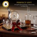 Marine Decanter Set With 4 Whiskey Glasses 1000ml by The Wine Savant