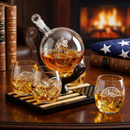 Marine Decanter Set With 4 Whiskey Glasses 1000ml by The Wine Savant