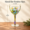 Mexican Wine Glasses Set of 6 - Confetti Wine Glasses