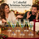 Mexican Wine Glasses Set of 6 - Confetti Wine Glasses