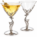 Stag Martini Glasses Set Premium Barware Gift